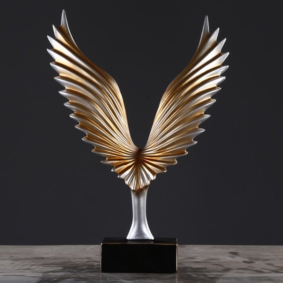 Beautiful Eagle Wing Sculpture Home Décor Accent 🦅 Black Color Only - Picture 6 of 9